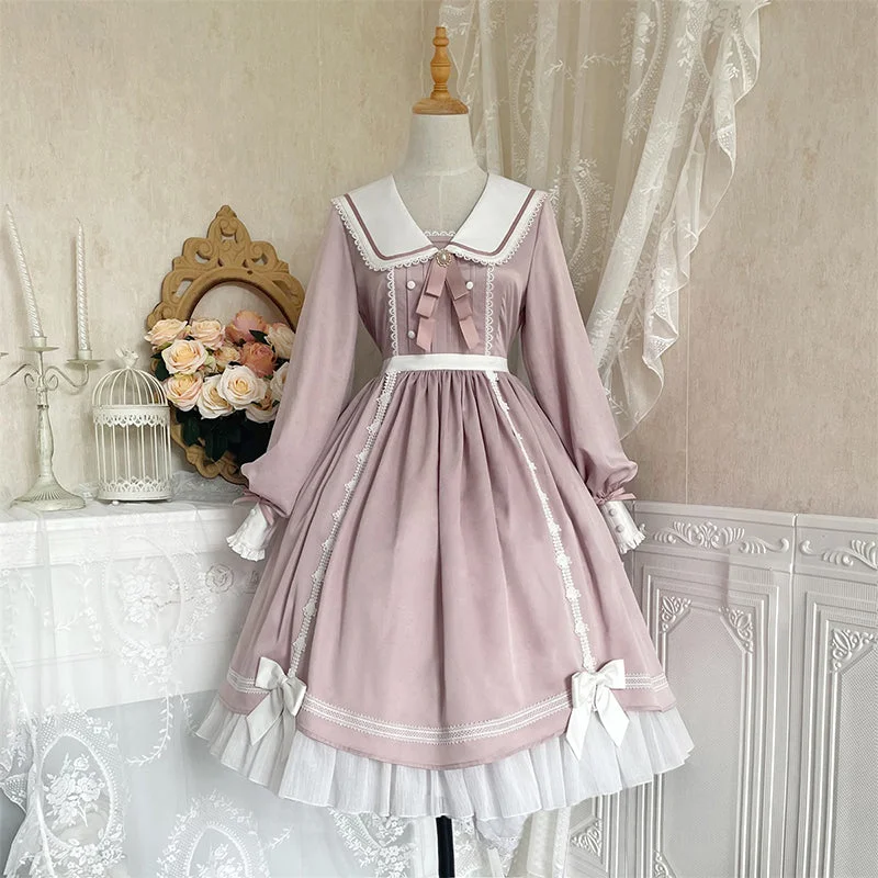 Special Price flowy dressYour Princess~Princess Lolita Long Sleeve Pink Dress