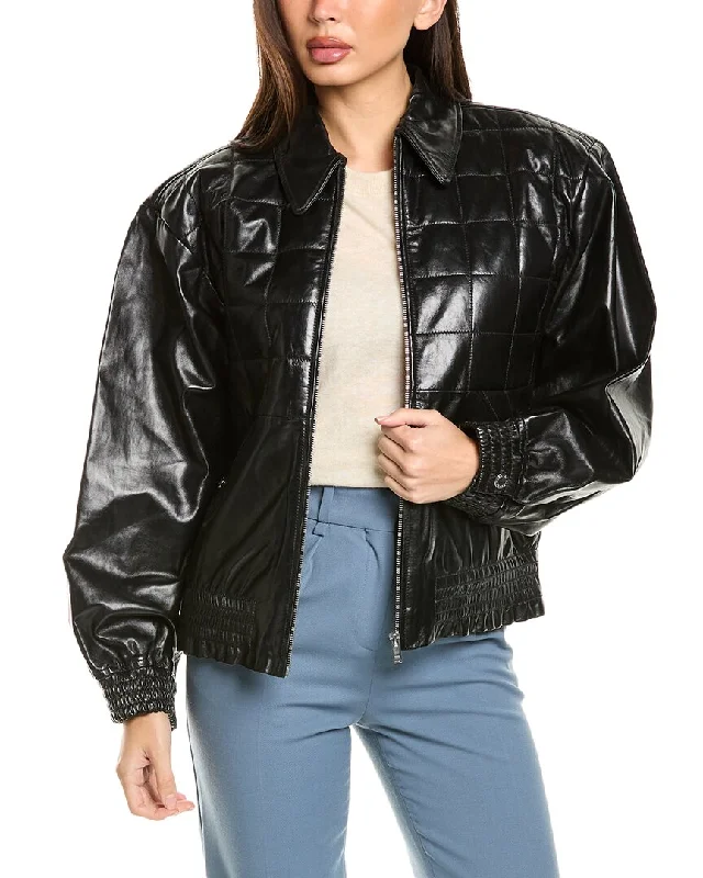 warm trench coatSandro Quilted Leather Jacket