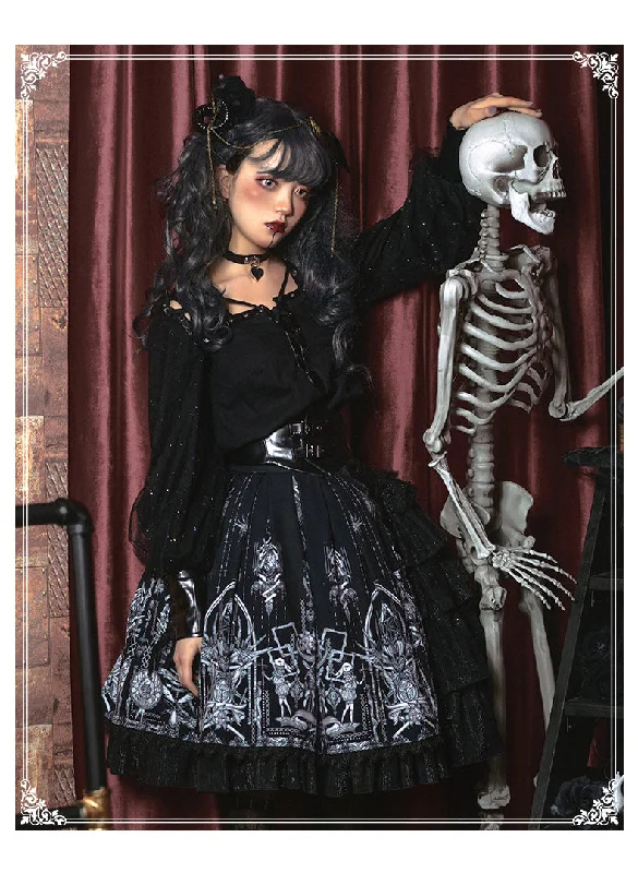 New Arrival ashionable dressYingLuoFu~Red heart Eyes~Retro Gothic JSK Lolita SK