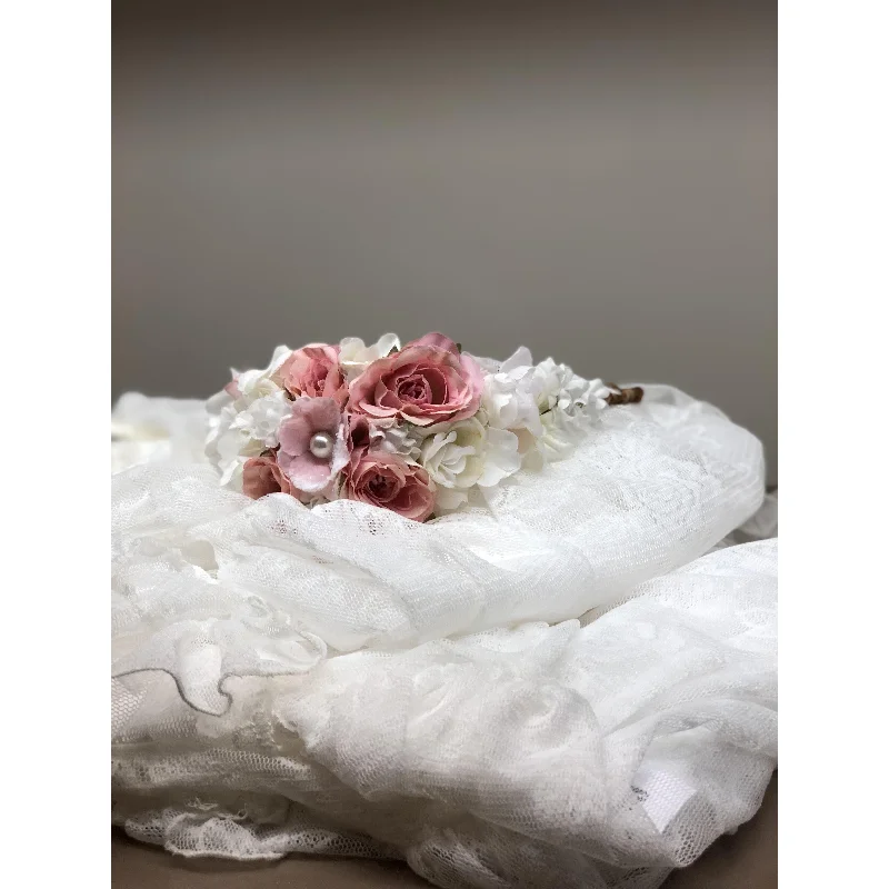 Low Prices casual midi dressPink White and Pearl Flower Crown