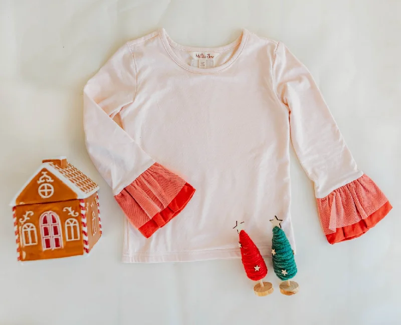One-DAY Sale trendy bodycon dressBlushing Festive Tulle Ruffle Top
