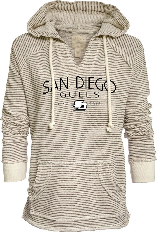 pullover workout hoodieWomen's San Diego Gulls Low Risk V-neck Hoodie