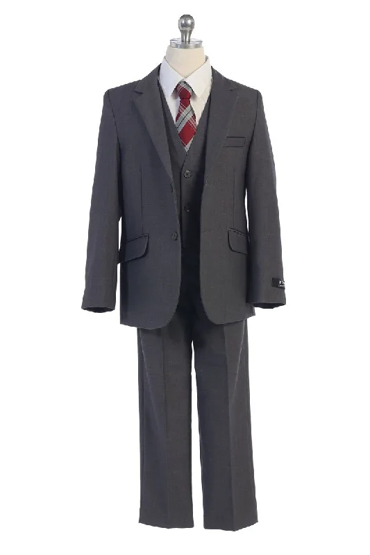 chic wrap dressBoys Charcoal Gray Suit