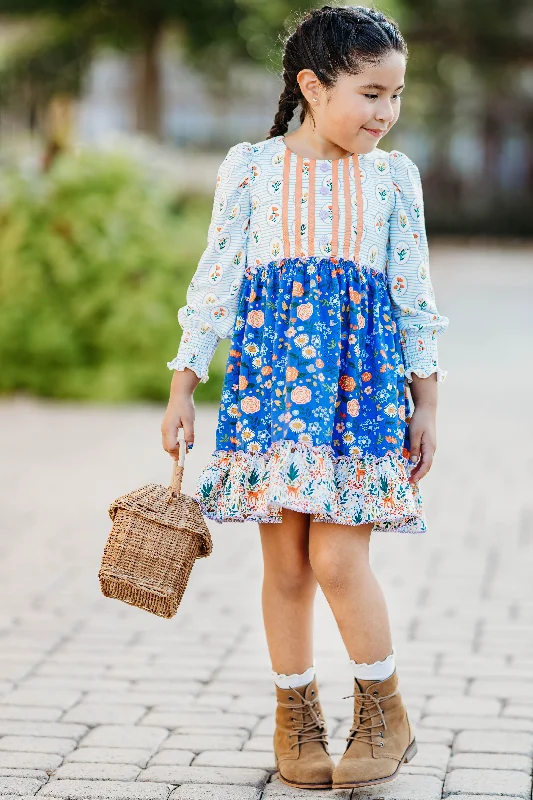 oversized dressSunlit Sapphire Ribbon Dress