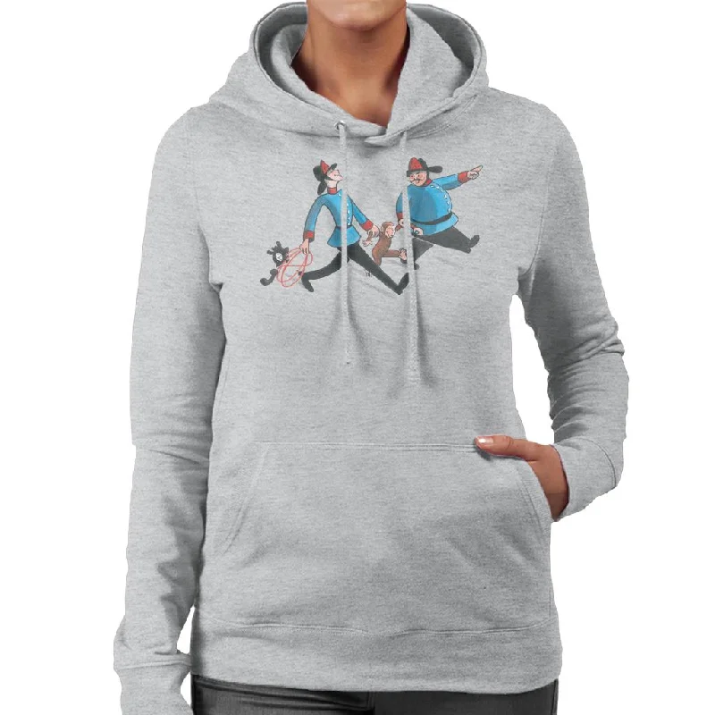 zip-up hoodie for gymCurious George Fire Department Women's Hooded Sweatshirt