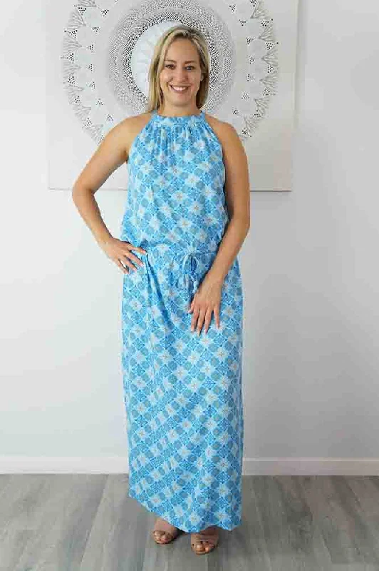 Special Offer Long Chloe Dress "Snowflower"