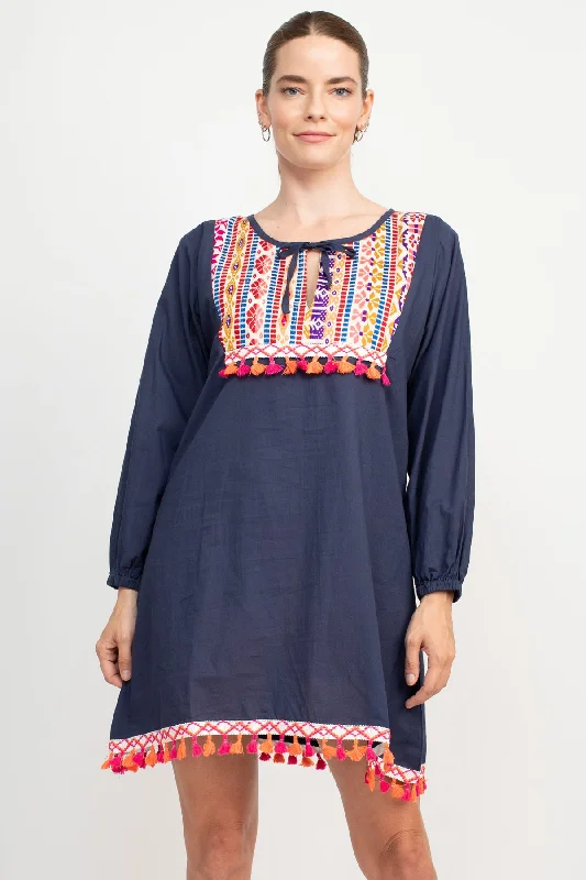 Referral Discount Fearlessly Fringed Boho Peasant Dress
