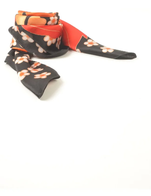 Unmissable Offer sleek and warm coatFloral Head Scarf - M