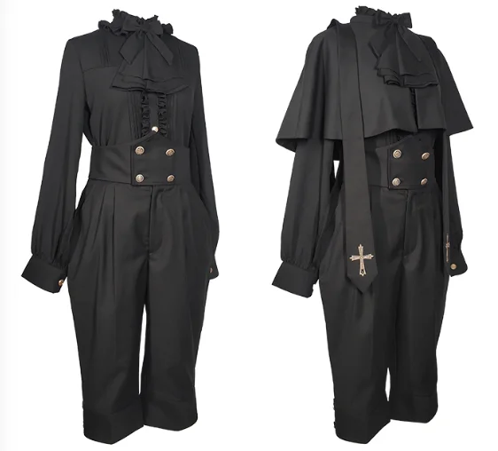 black (cape+band+pants) - in stock