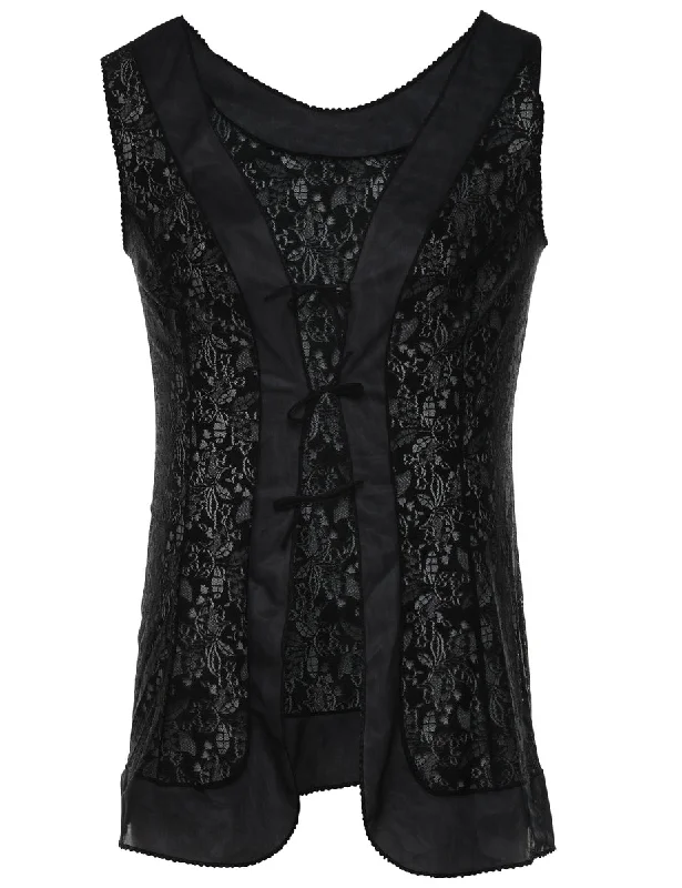 Today Only classic trench coatBlack Classic Lace Babydoll - S