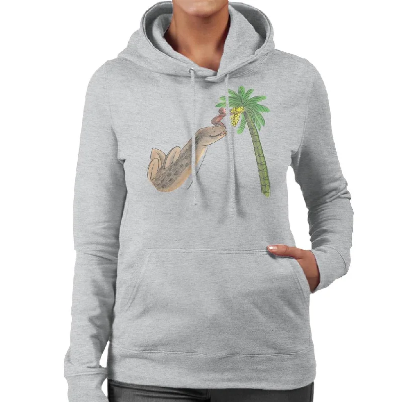 casual hoodie for menCurious George Dinosaur Palm Tree Women's Hooded Sweatshirt