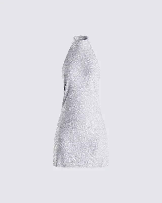 Flash Sale sleek midi dressCinder Grey Halter Mini Dress