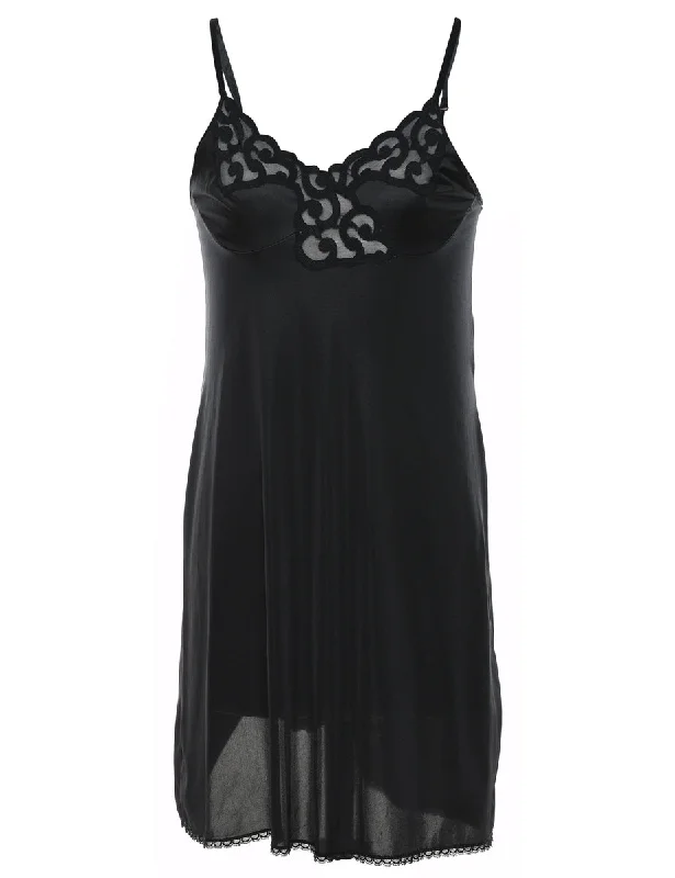 Weekend Special insulated winter jacketBlack Lace Trim Slip Dress - XS