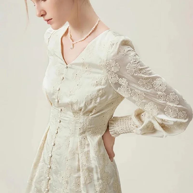 Hurry In cocktail dressFrench Retro Romantic Jacquard Dress