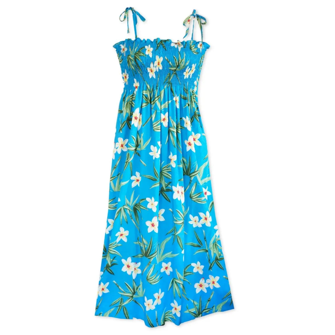 Savings Alert Pipiwai Blue Maxi Hawaiian Dress
