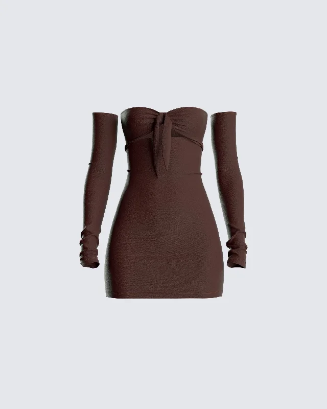 Get It Before It’s Gone lace-up dressEmsley Brown Tie Mini Dress
