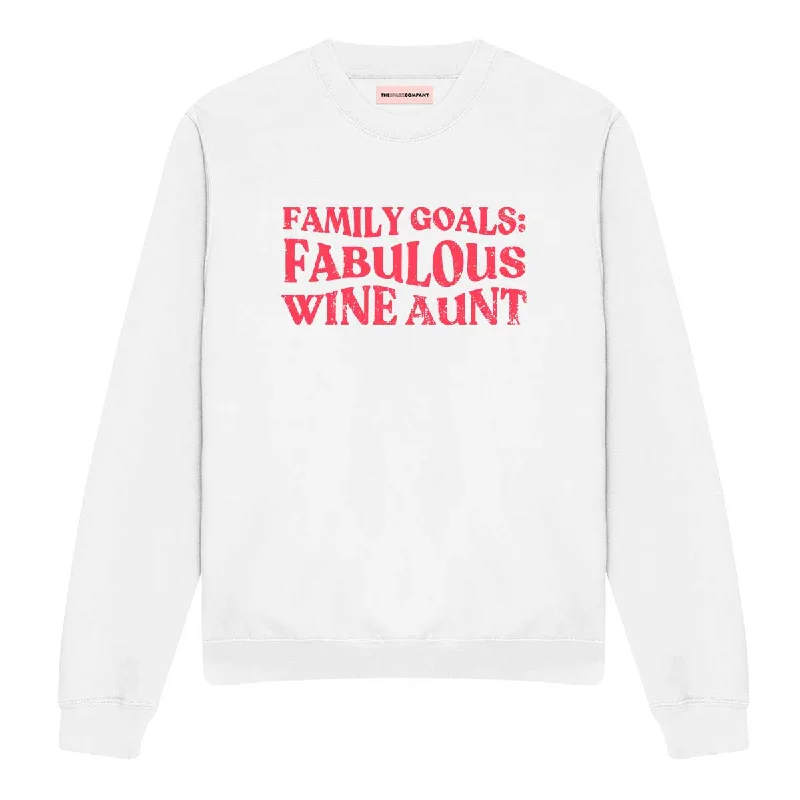 comfy workout sweatshirtFamily Goals: Fabulous Wine Aunt Feminist Sweatshirt