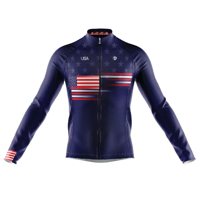 fashion gym hoodieUnited States Long Sleeve Cycling Jersey