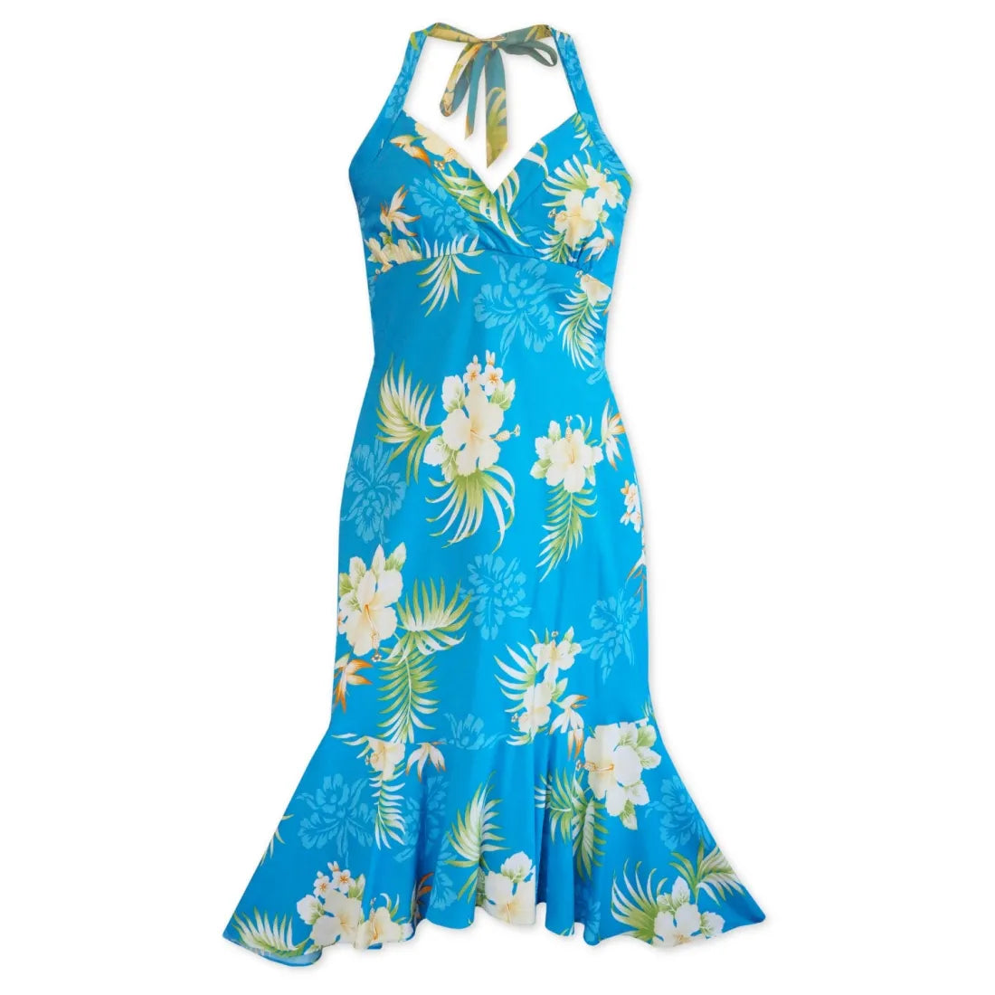 Warehouse Sale Passion Blue Akua Hawaiian Halter Dress