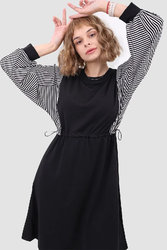 oversized dressDrawstring Waist Long Sleeve Dress