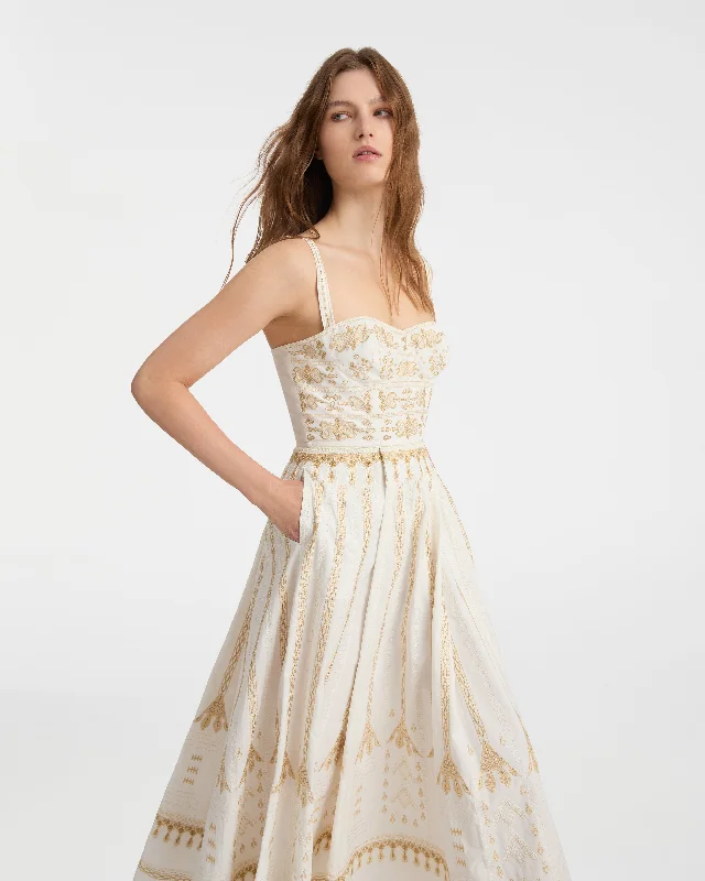 Overstock Elida Dress with Calliope Embroidery