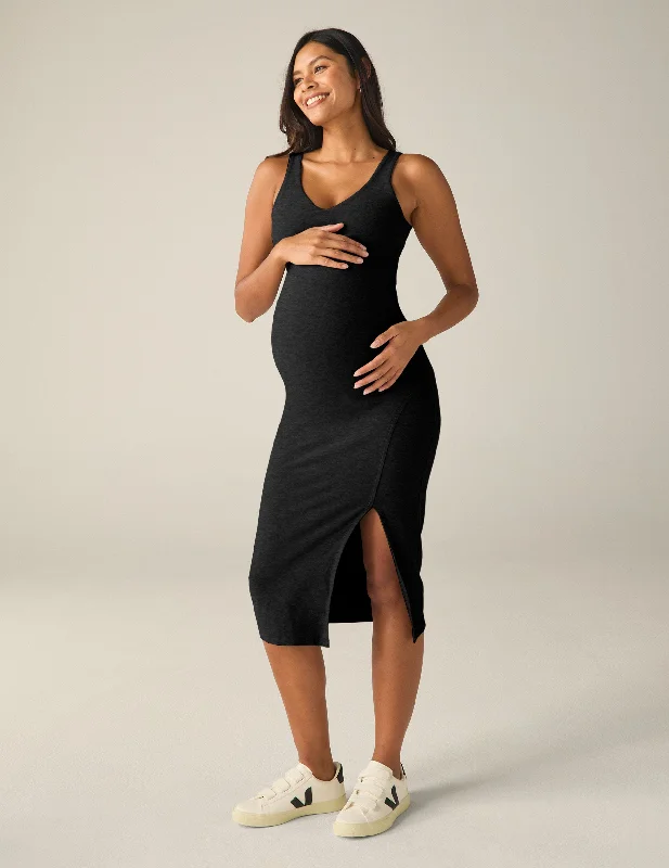 puff sleeve dressSpacedye Inspire Maternity Midi Dress