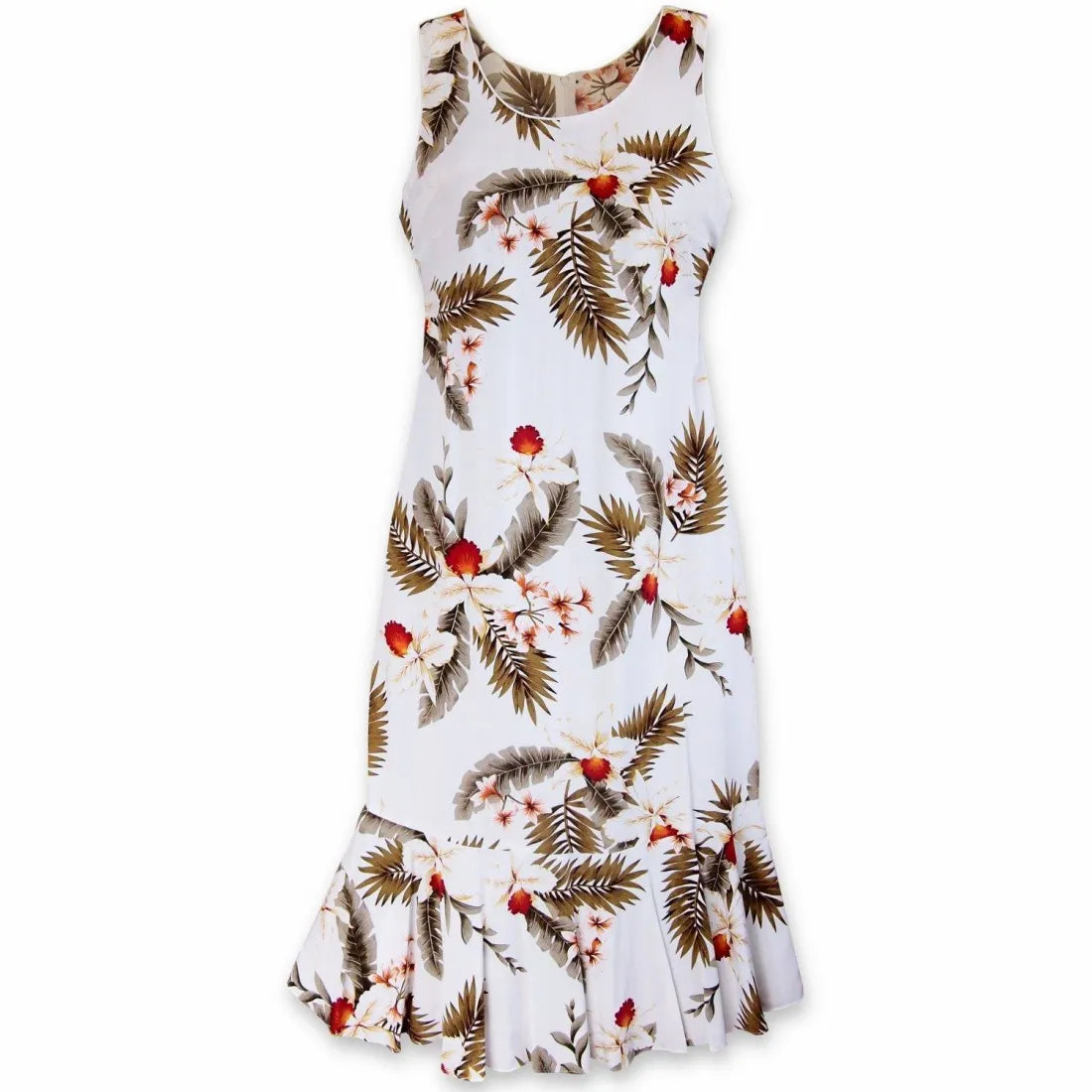 Price Break Moon White Hana Aloha Hawaiian Dress