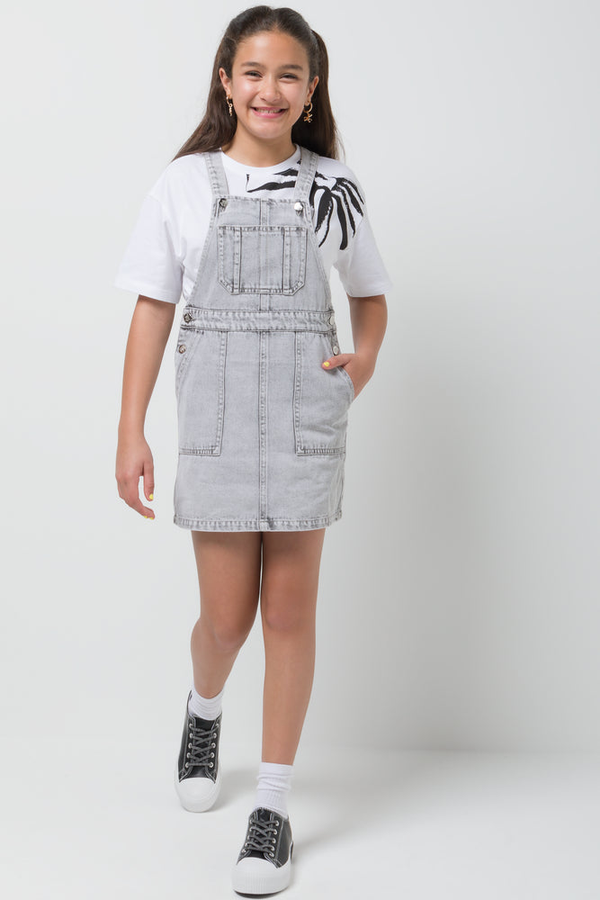 chic slip dressDungaree Dress Grey