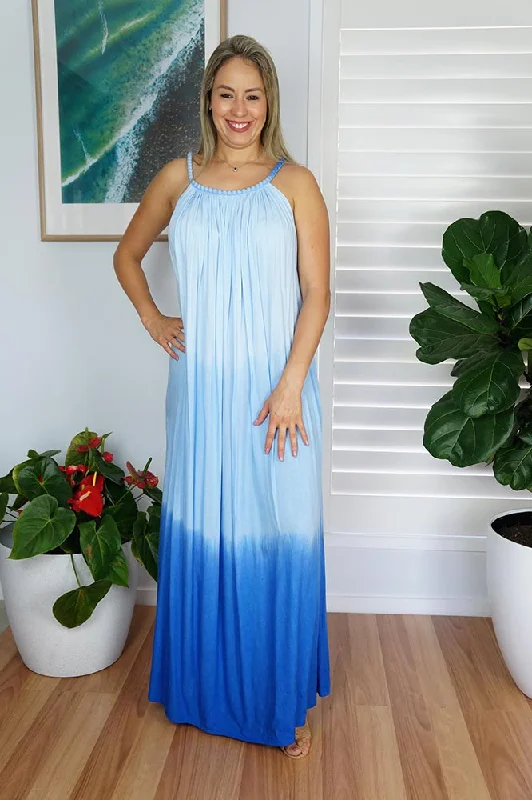 New Deals Long Delta Dress Tie Dye