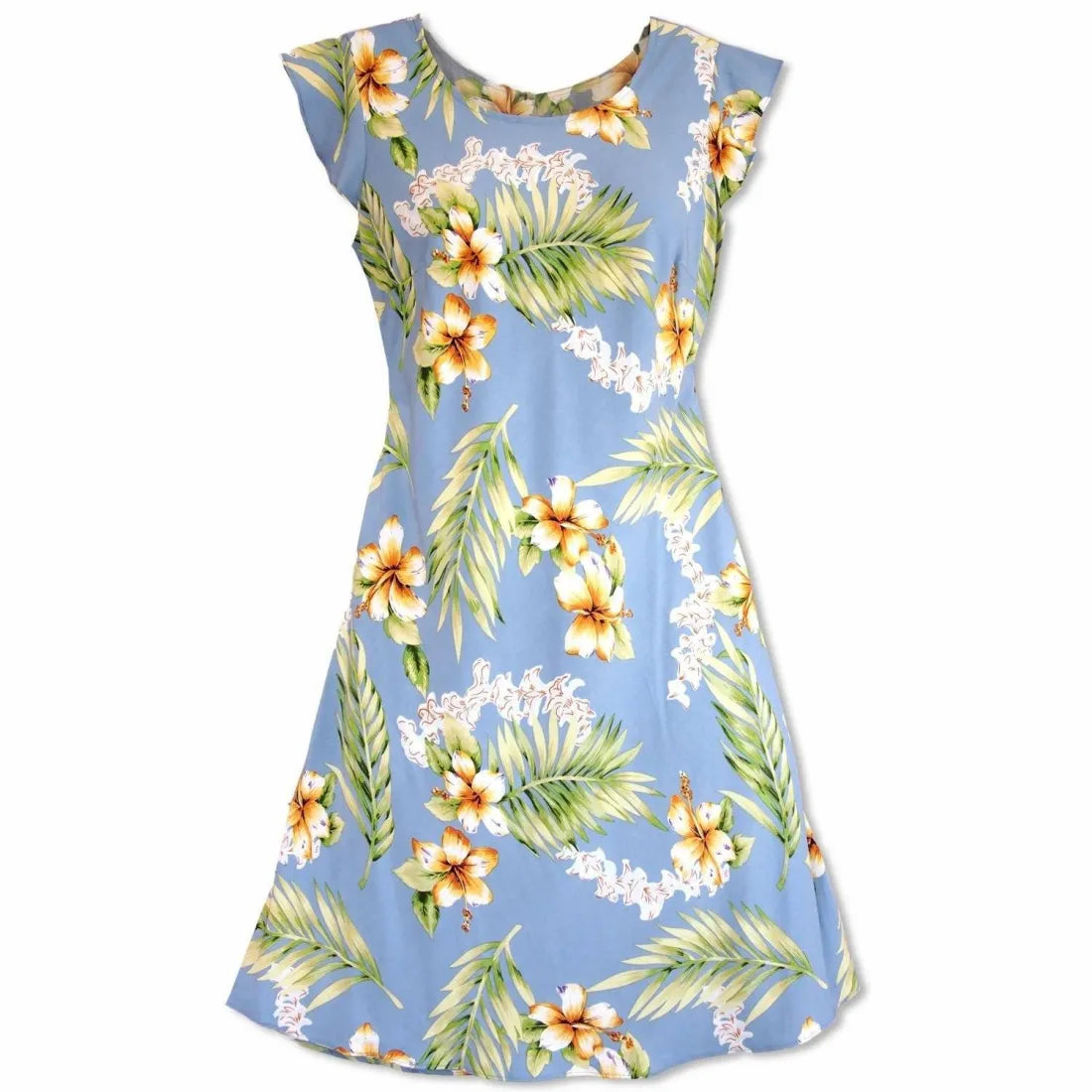 Super Sale Atoll Blue XOXO Hawaiian Dress
