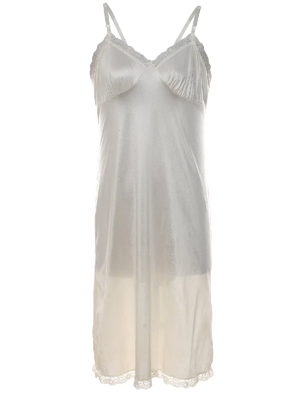Weekend Flash Sale stylish coatOff-White Lace Trim Slip Dress - M