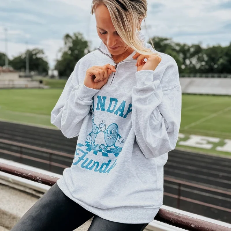 Extra Savings loose fit athletic hoodieSunday Funday Quarter Zip