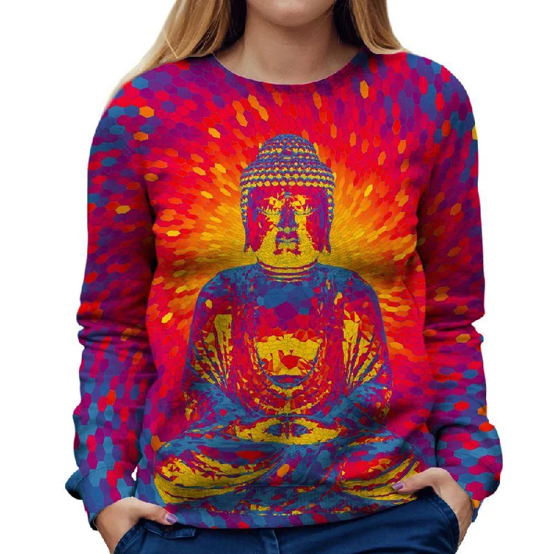 Exclusive Deal classic gym sweatshirtCrystal Buddha Womens Sweatshirt