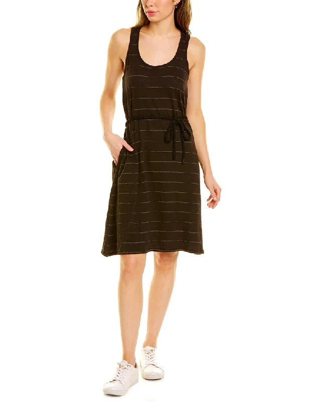 casual slip dressATM Slub Jersey Striped Tank Dress