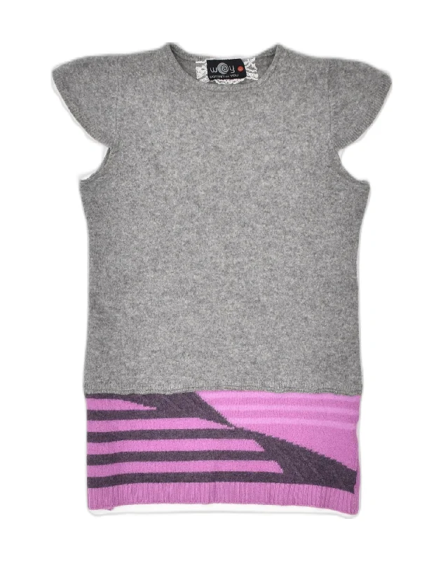 Limited Availability casual hoodie for mencasual hoodie for menW@Y Womens Short Sleeve Crew Neck Jumper Sweater UK 12 Medium Grey