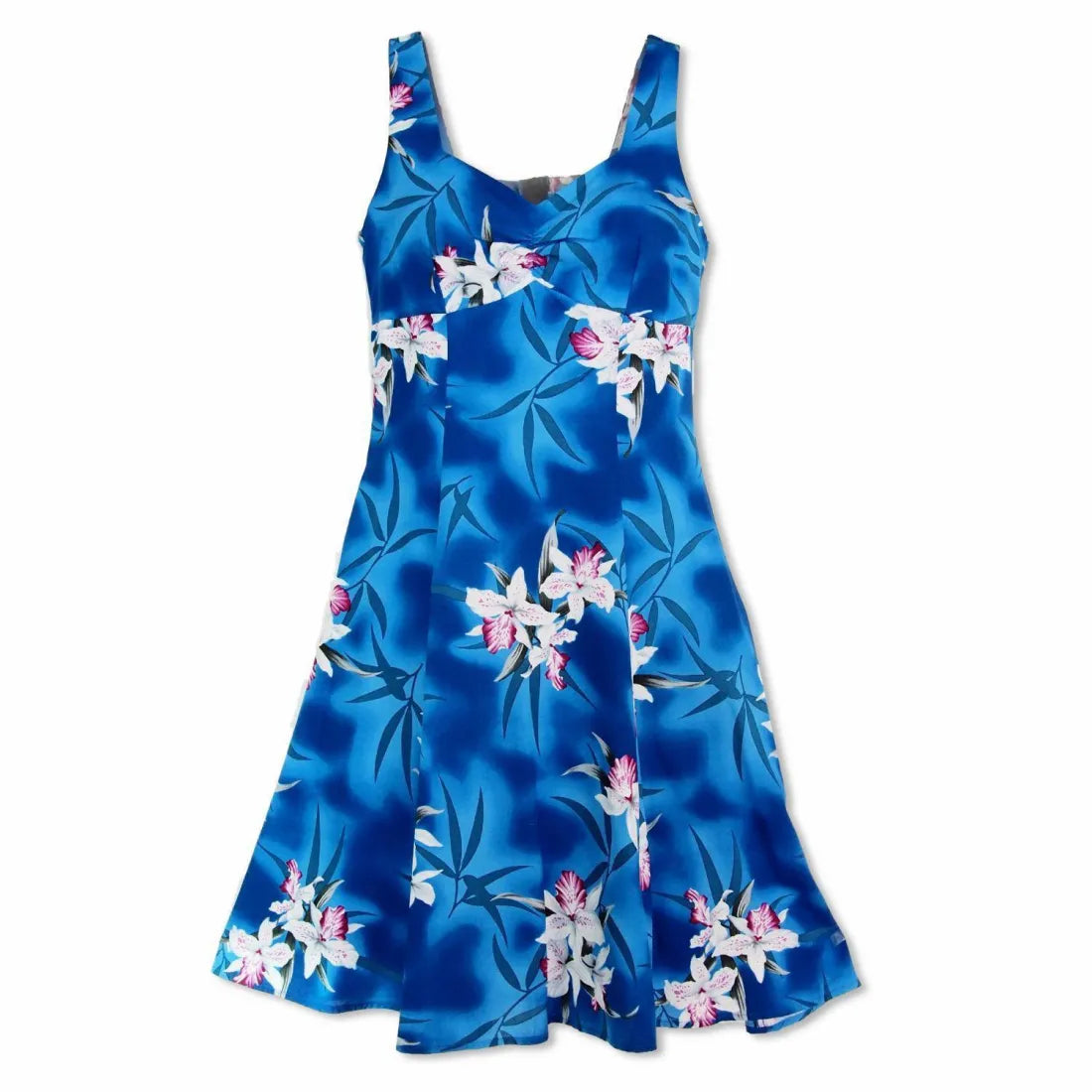 Deal Mania Poipu Blue Molokini Hawaiian Dress