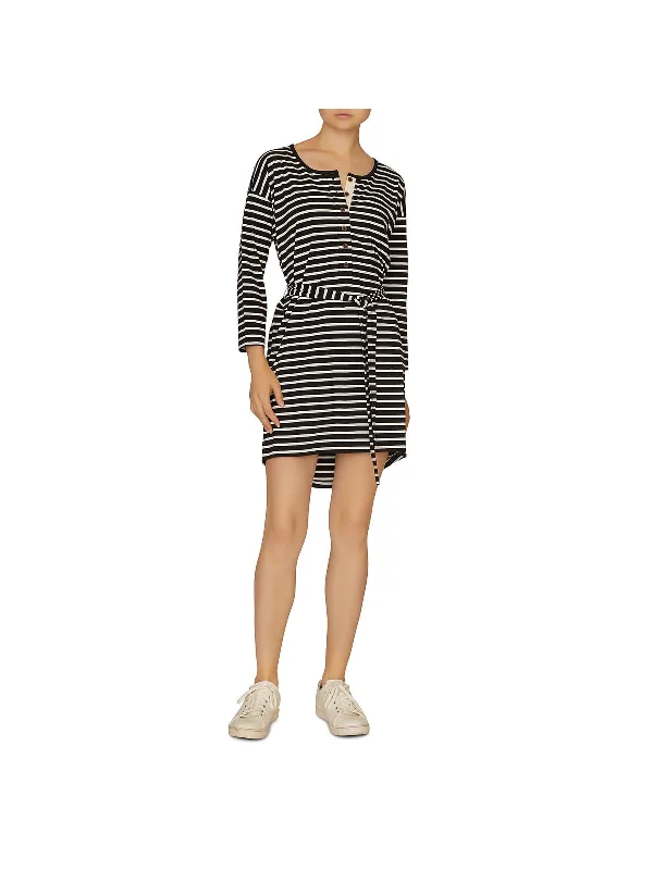 luxury dressSullivan Womens Striped Henley T-Shirt Dress