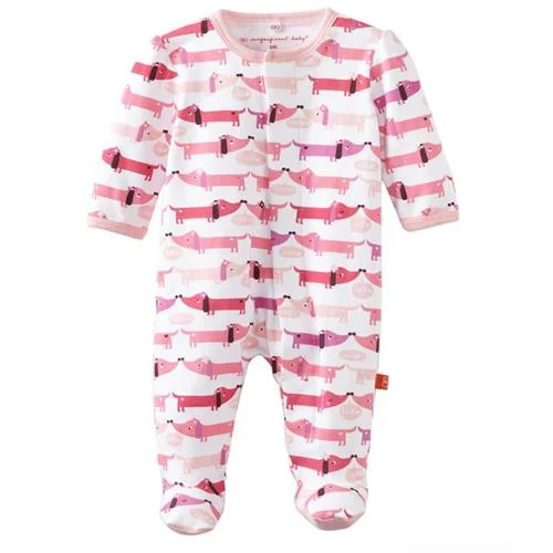 Clearance Items textured dressMagnificent Baby Pink Hot Dog Magnetic Footie
