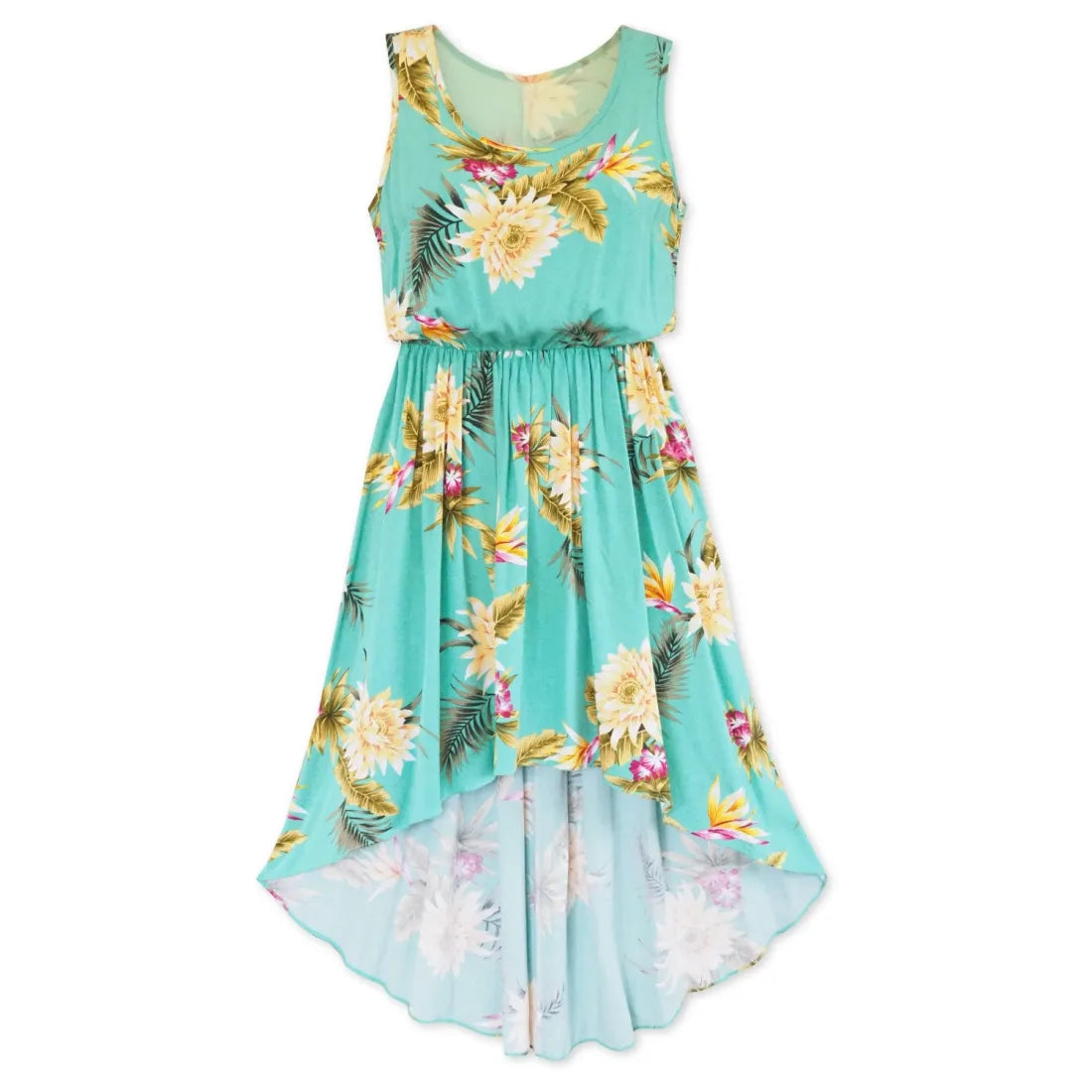 Instant Savings Mountain Green Sassy Hawaiian Dress