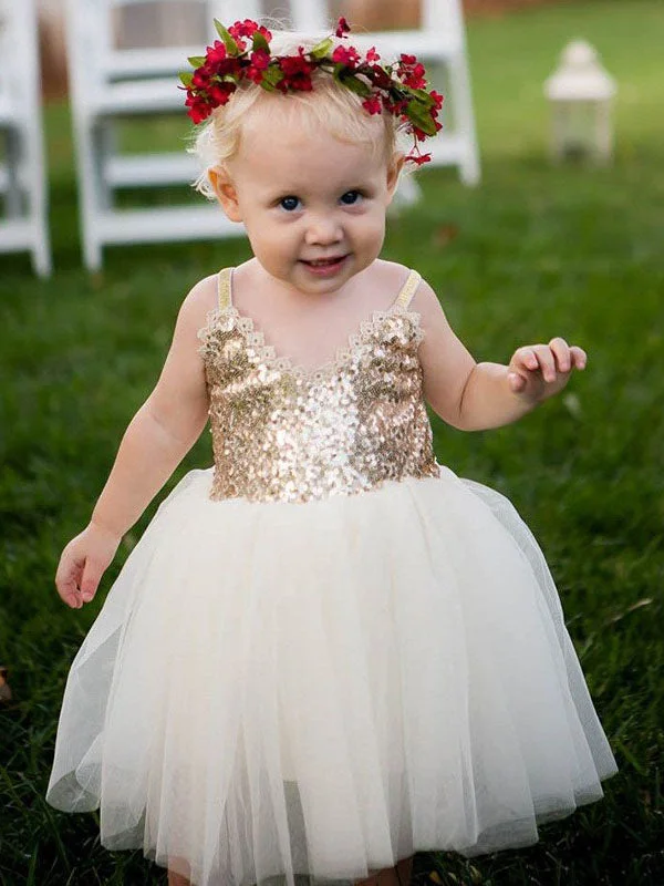 One-DAY Sale velvet dressAdorable Ball Gown Gold and Ivory Flower Girl Dress