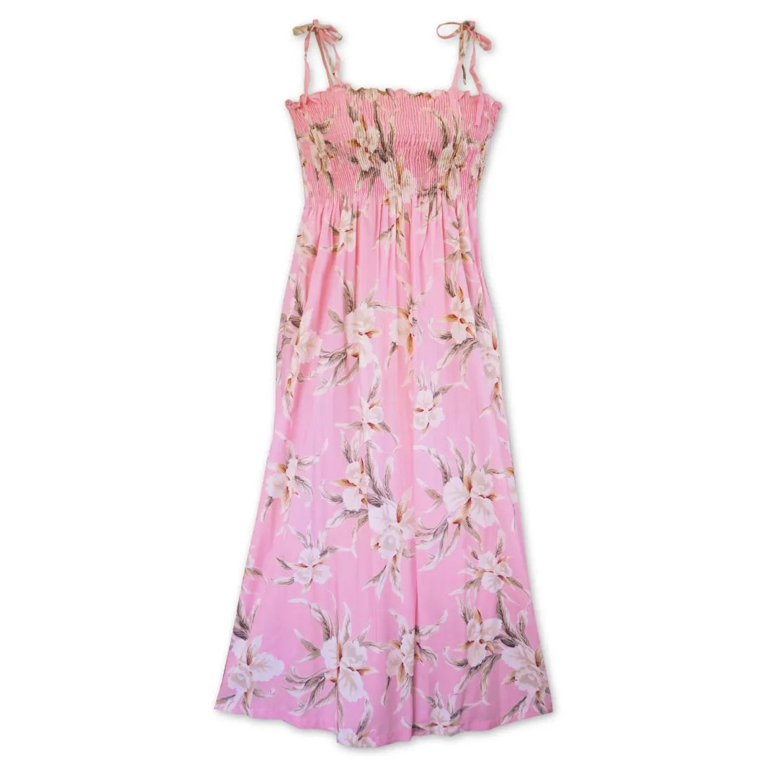 Price Meltdown Mele Pink Maxi Hawaiian Dress