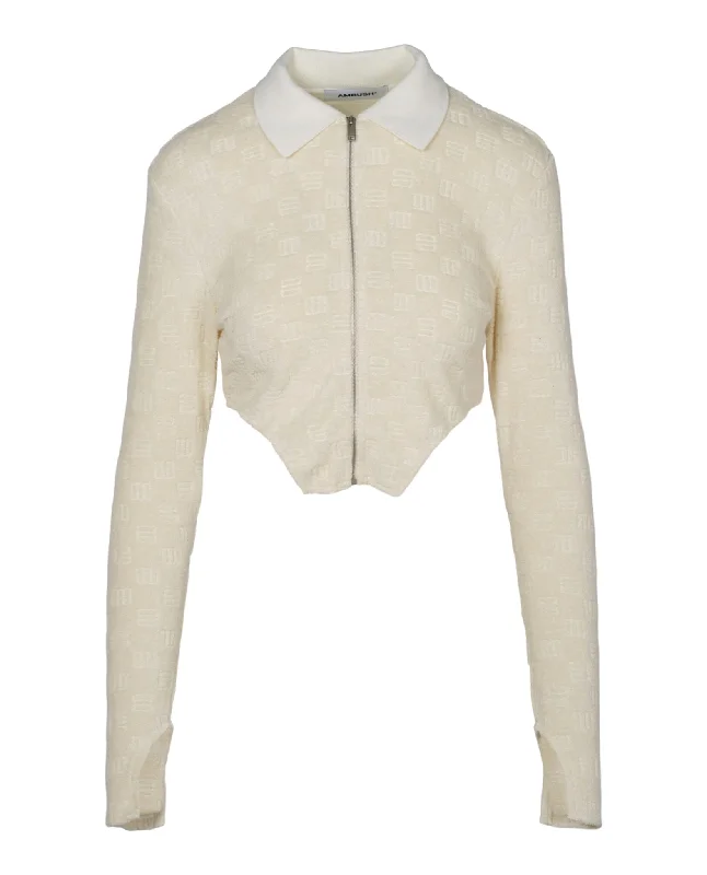 modern outerwearAMBUSH Womens Monogram Jacquard Cropped Jacket