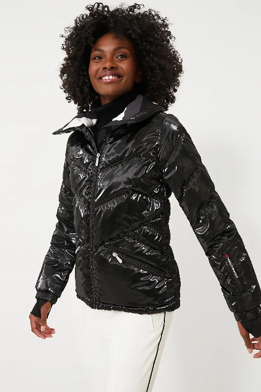 long coatBlack Liquid Ski Duvet Jacket