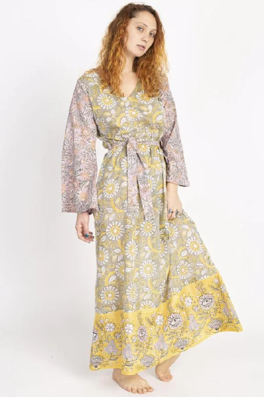 Now or Never Block Printed Third Eye Maxi Dress