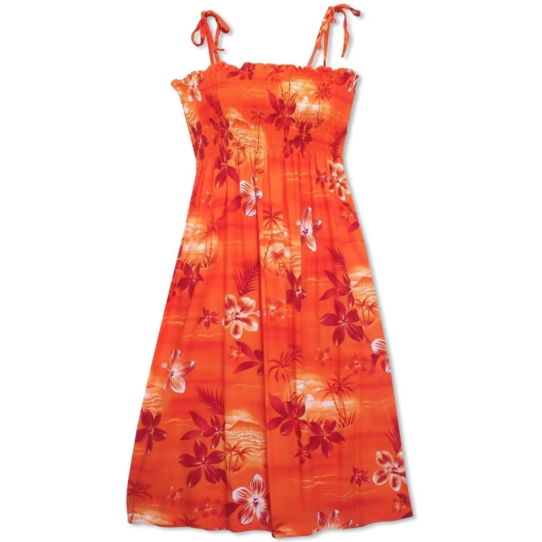 Closeout Aurora Orange Moonkiss Hawaiian Dress