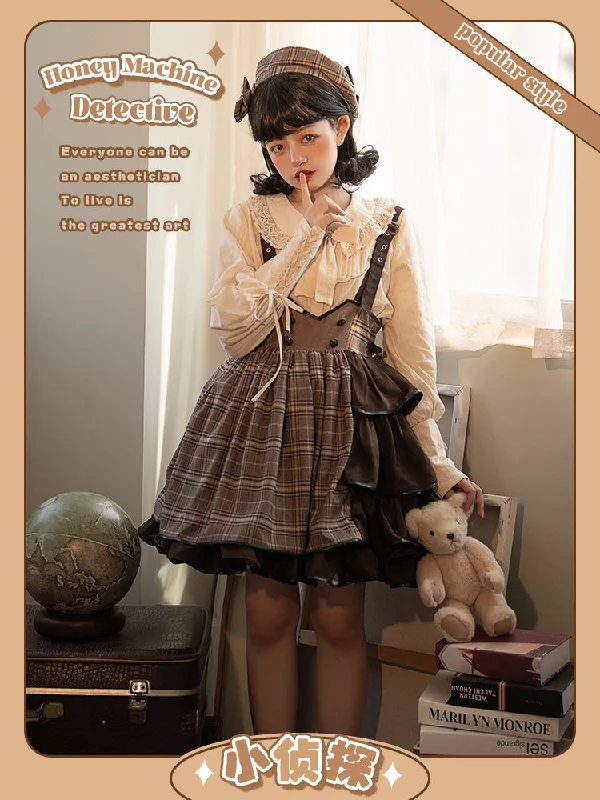 Weekend Flash Sale comfy dressHoney Machine~Little Detective~Gothic Punk Lolita Salopette