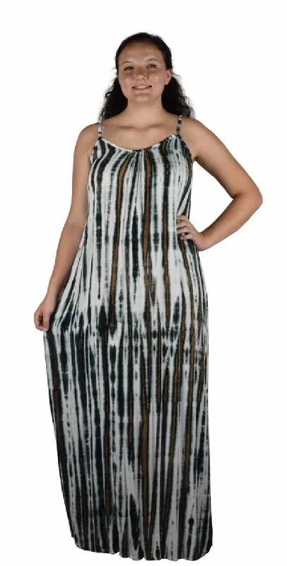 Massive Deals Bali Dress Long - Tie Dye - Taupe