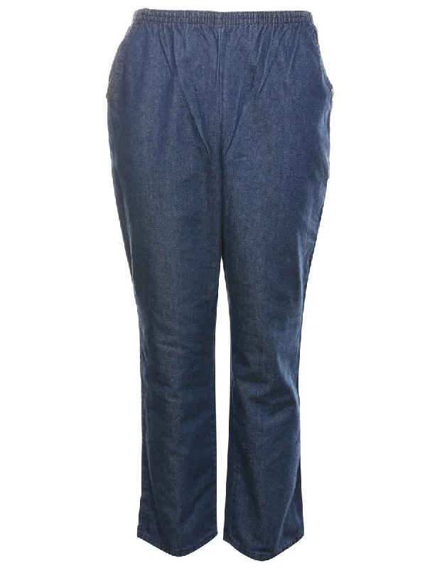 oversized coatDark Wash Tapered Denim Trousers - W26 L27