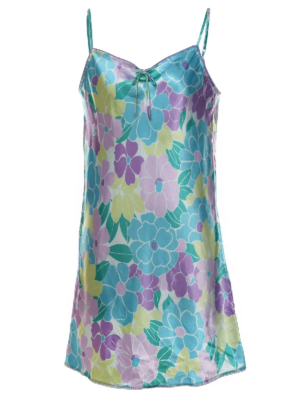 Super Deal breathable jacketFloral Print Multi-Colour Y2K Slip Dress - M
