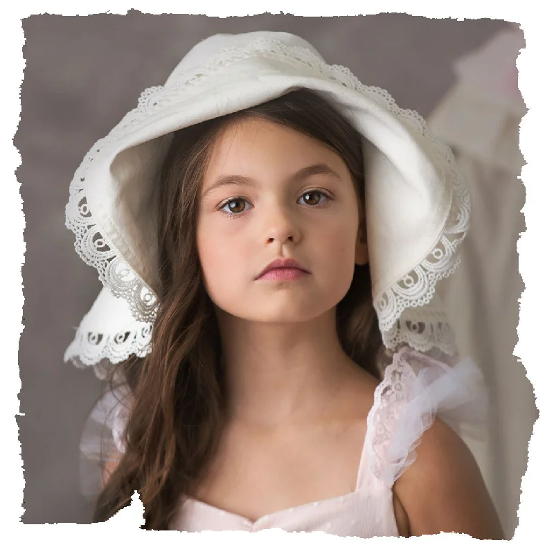 Factory Direct Sale flowy evening dressFrilly Frocks Brim Hat